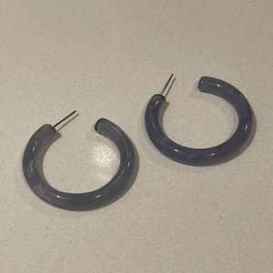 Light Blue Hoop Earrings